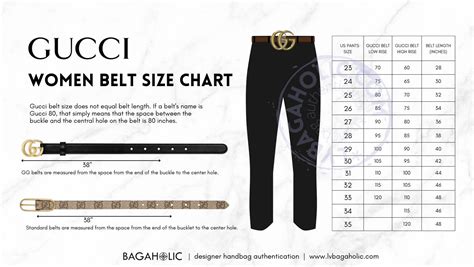 Gucci ladies belt size chart